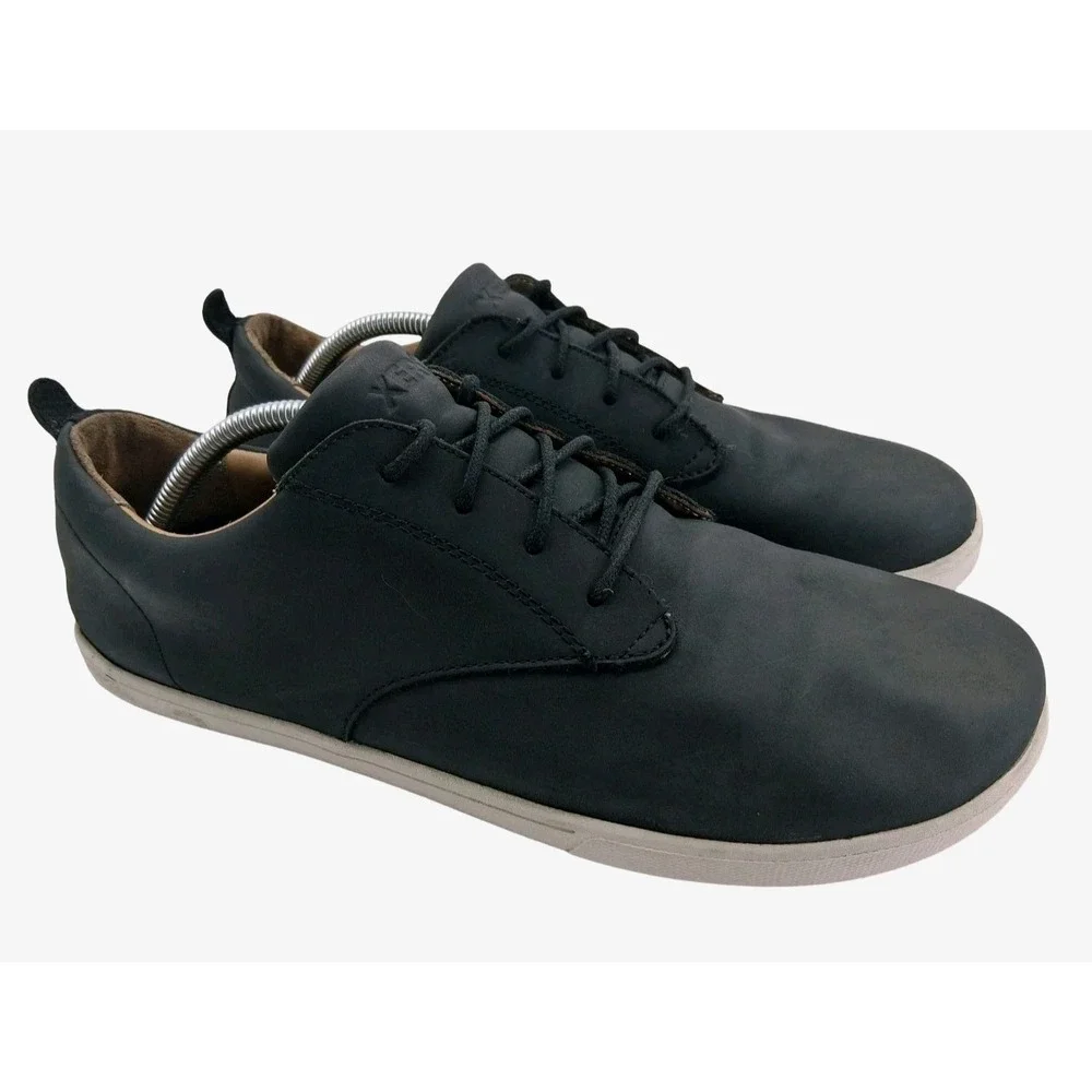 Xero Glenn Shoes Mens Size 12 Black Leather Casual Barefoot Sneakers Comfort